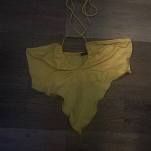 SHEIN Yellow Crop Top